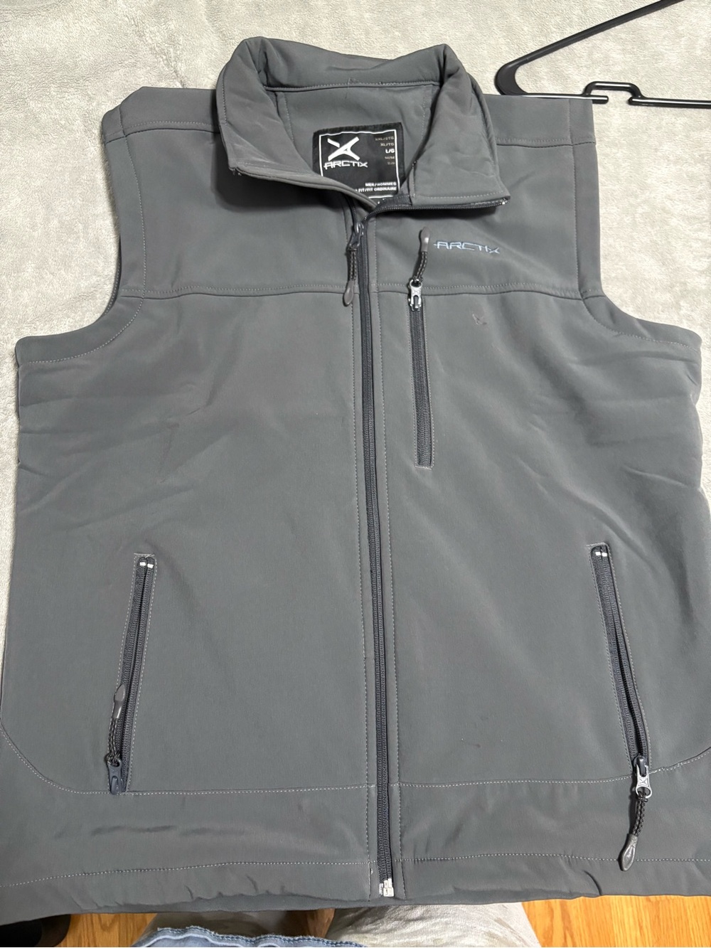 Arctix Men's Charcoal Gray Softshell Vest with Zip Pockets